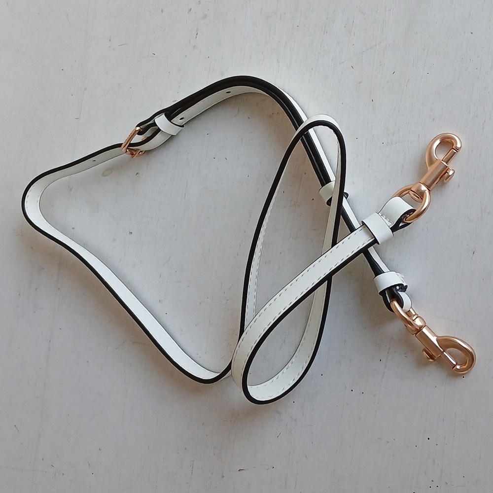 Coach Crossbody Strap Replacement White With Gold Hardware